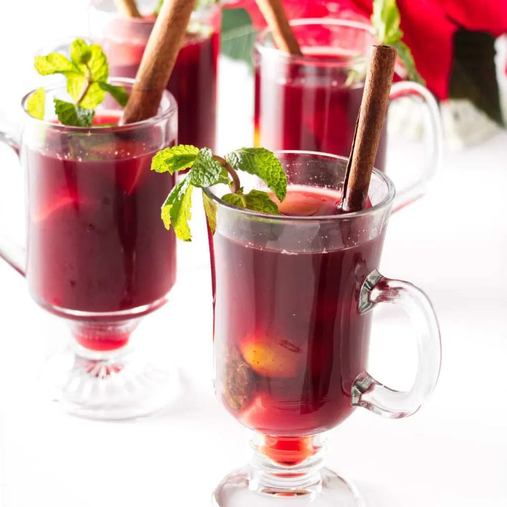Red Christmas punch.