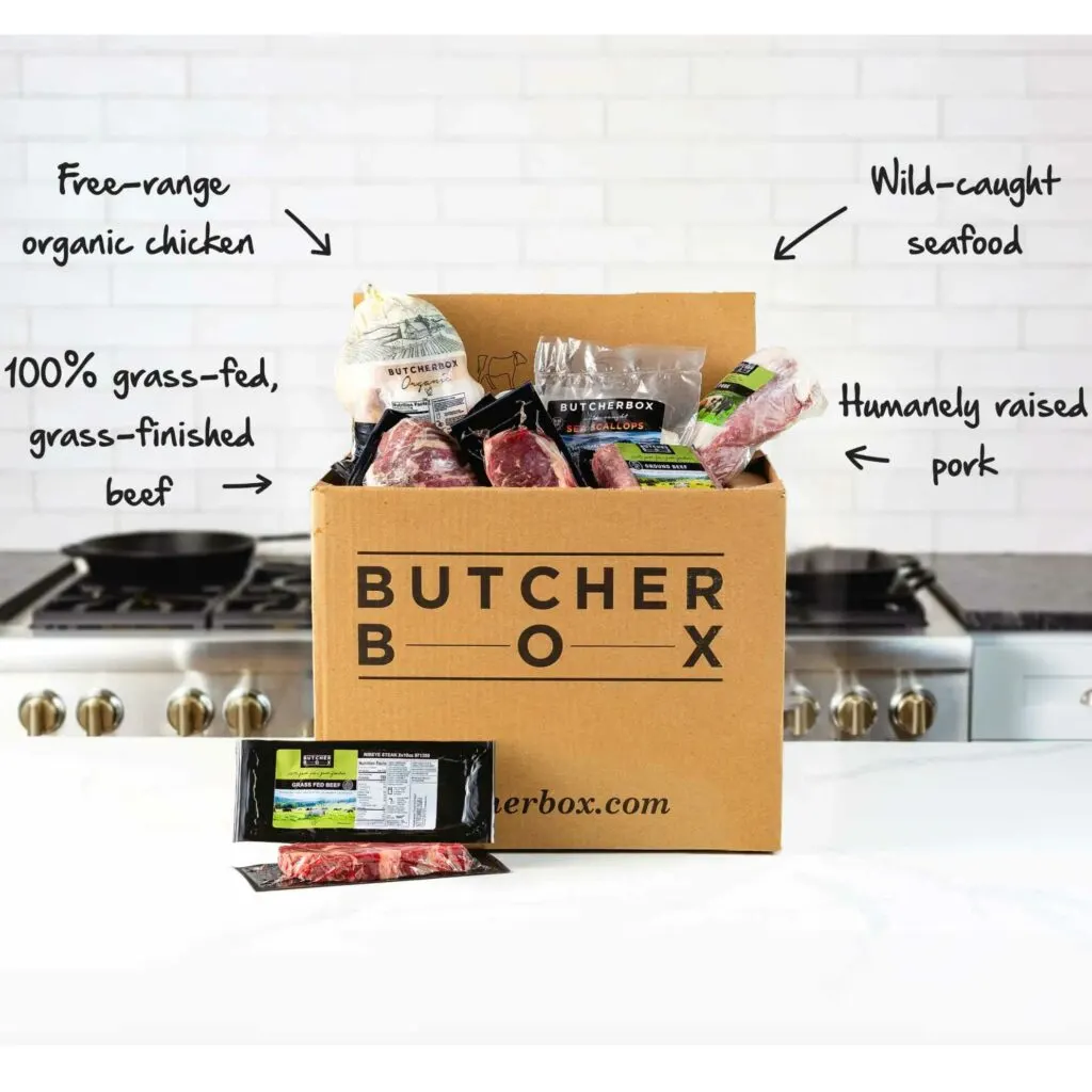 Butcher Box meat and seafood box delivery.