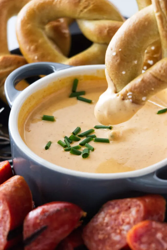 Warm Beer and Cheddar Dip