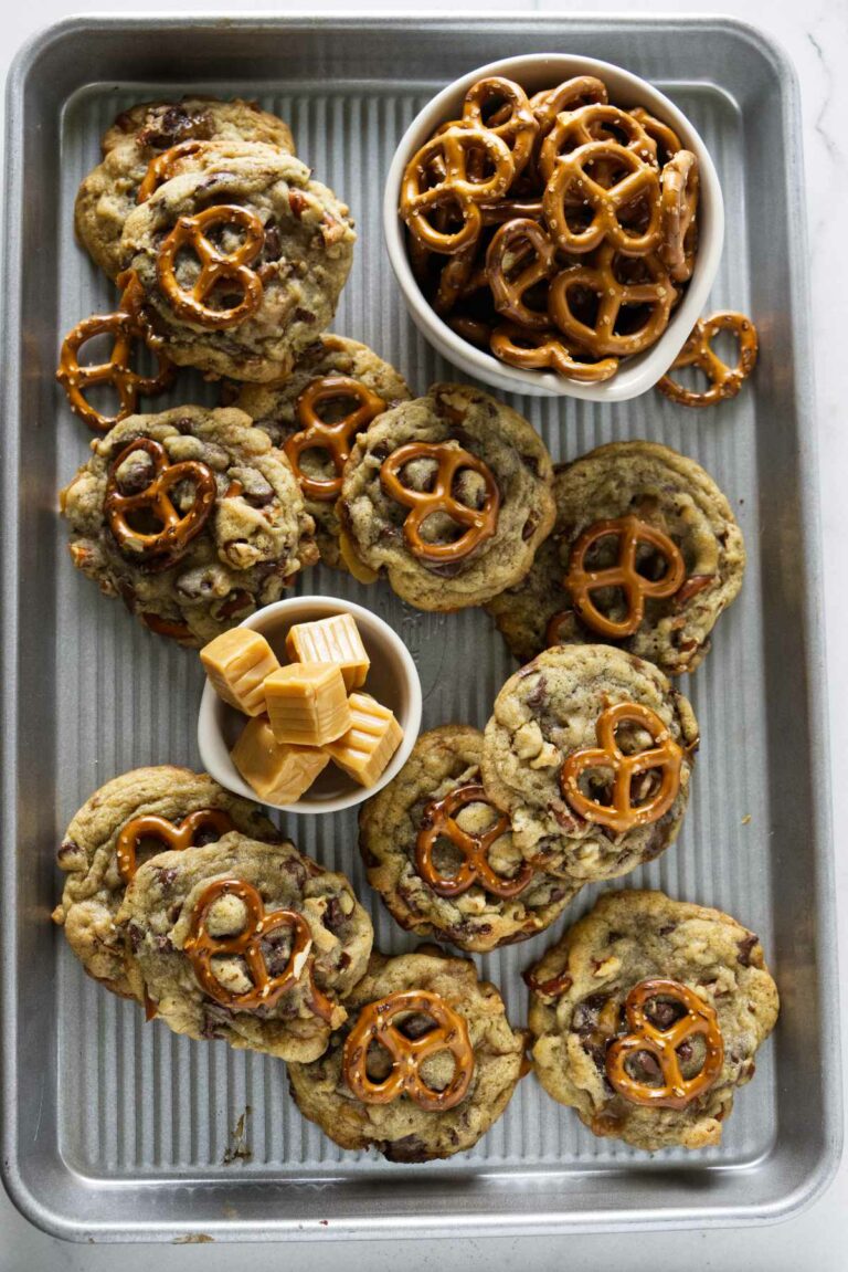 Salted Caramel Pretzel Cookies with Chocolate Chips Savor the Best