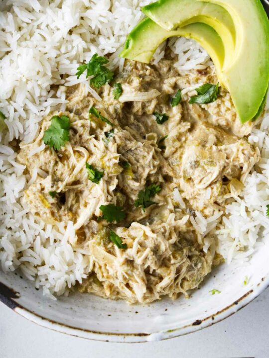 Crockpot Green Chile Chicken • The Pinning Mama