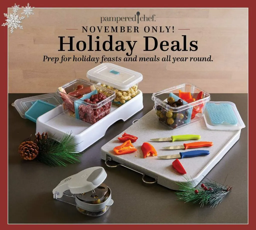 Pampered Chef holiday deals flyer.