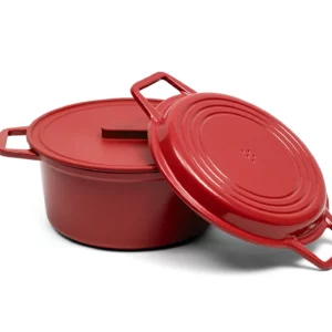 Misen red dutch oven with grill lid (7 quart).