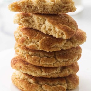 A stack of browned butter snicker doodles.