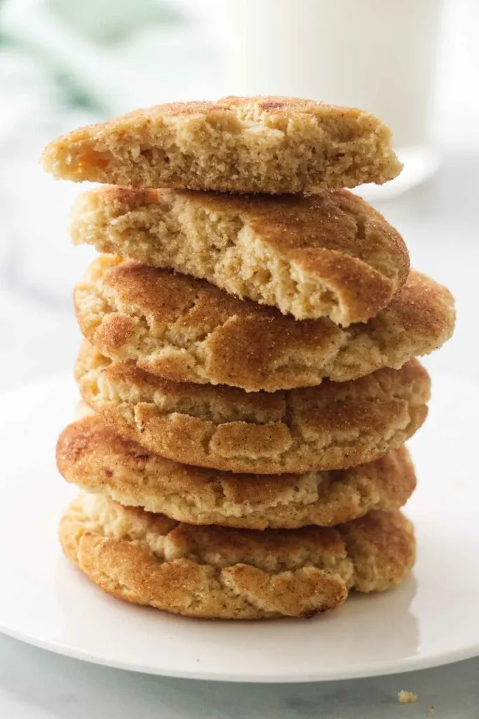 A stack of browned butter snicker doodles.