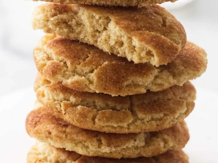 A stack of browned butter snicker doodles.