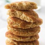 A stack of brown butter snickerdoodles.