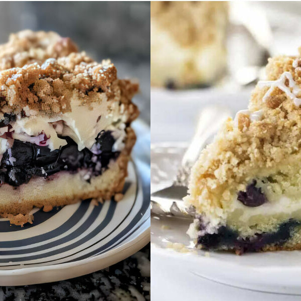 An AI generated photo next to a real photo of a dessert.