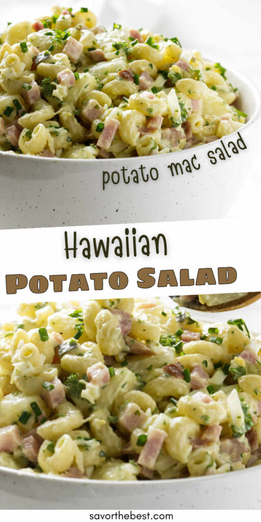 PInterest pin for Hawaiian potato salad.