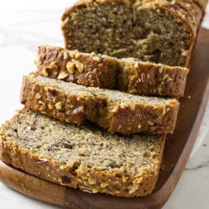 A loaf of banana bread that tastes like Starbucks recipe.