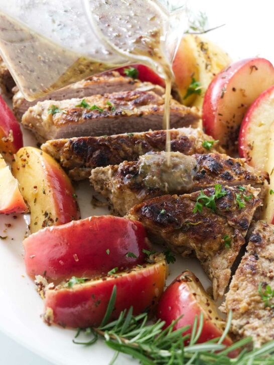 Apple Cider Braised Pork Tenderloin