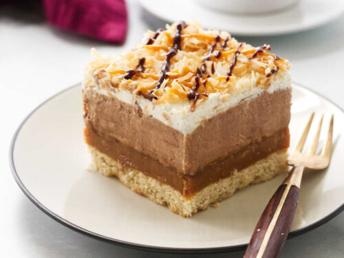 Chocolate Samoa Dessert Lasagna - Savor the Best