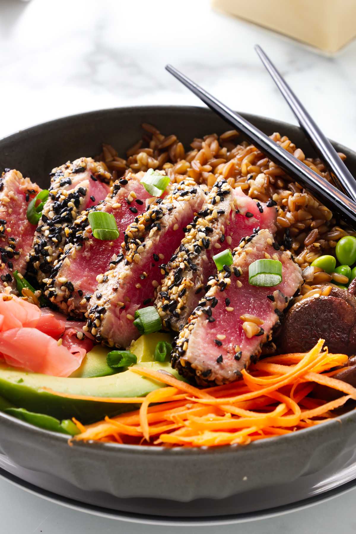 Grilled Tuna Steak Seared Tuna With Soba Noodles Steak Recipe Miso