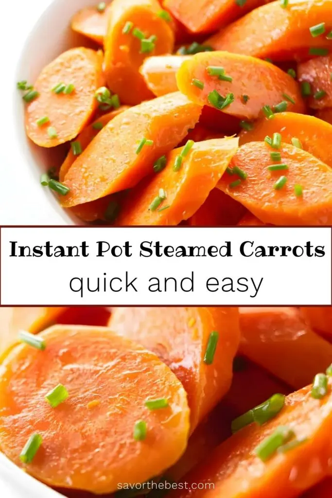 Steamed instant pot carrots in a bowl.