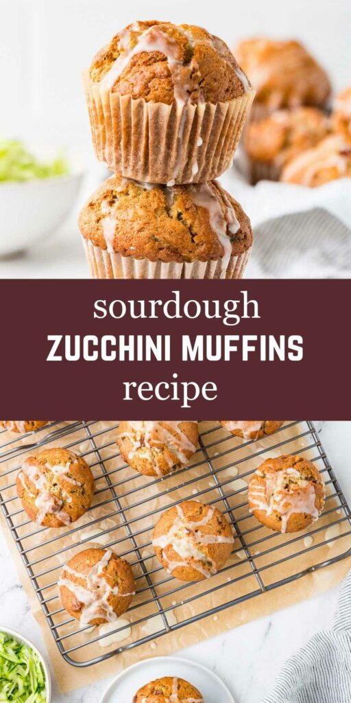 Two muffins stacked on each other next to a cooling rack with more muffins.