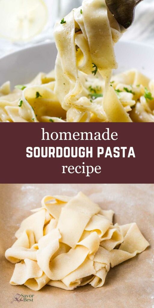 Fresh uncooked pasta and a bowl of cooked pasta.
