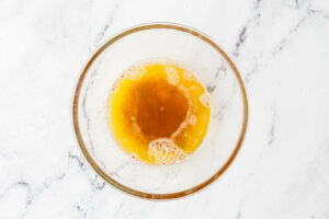 Browned butter in a bowl.