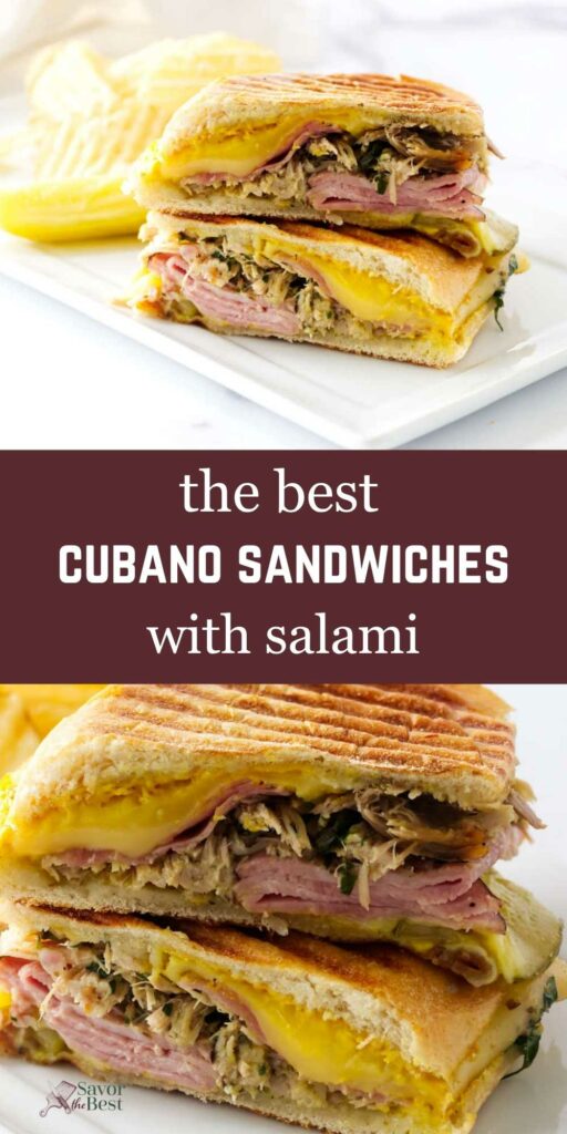 A cubano sandwich on a plate with potato chips.
