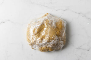 Chilling the cookie dough.