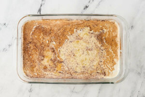 Mixing the custard for sourdough discard french toast.