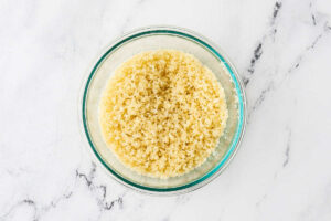 Panko bread crumbs in a bowl.