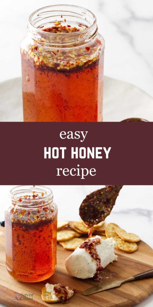 Drizzling spicy honey over cheese and crackers.