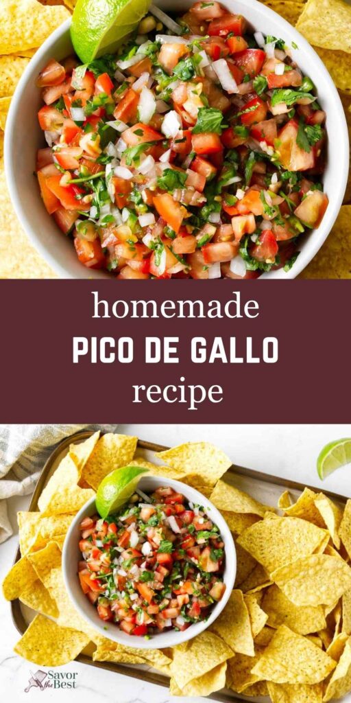 A bowl of fresh pico de gallo with tortilla chips.